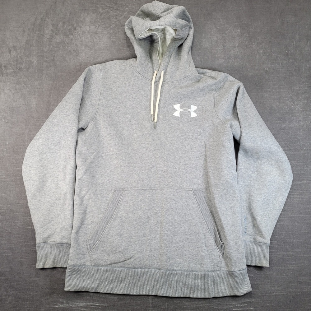 Under Armour UA Storm Hoodie Mens Medium Gray Loose Fit Fleece Pullover